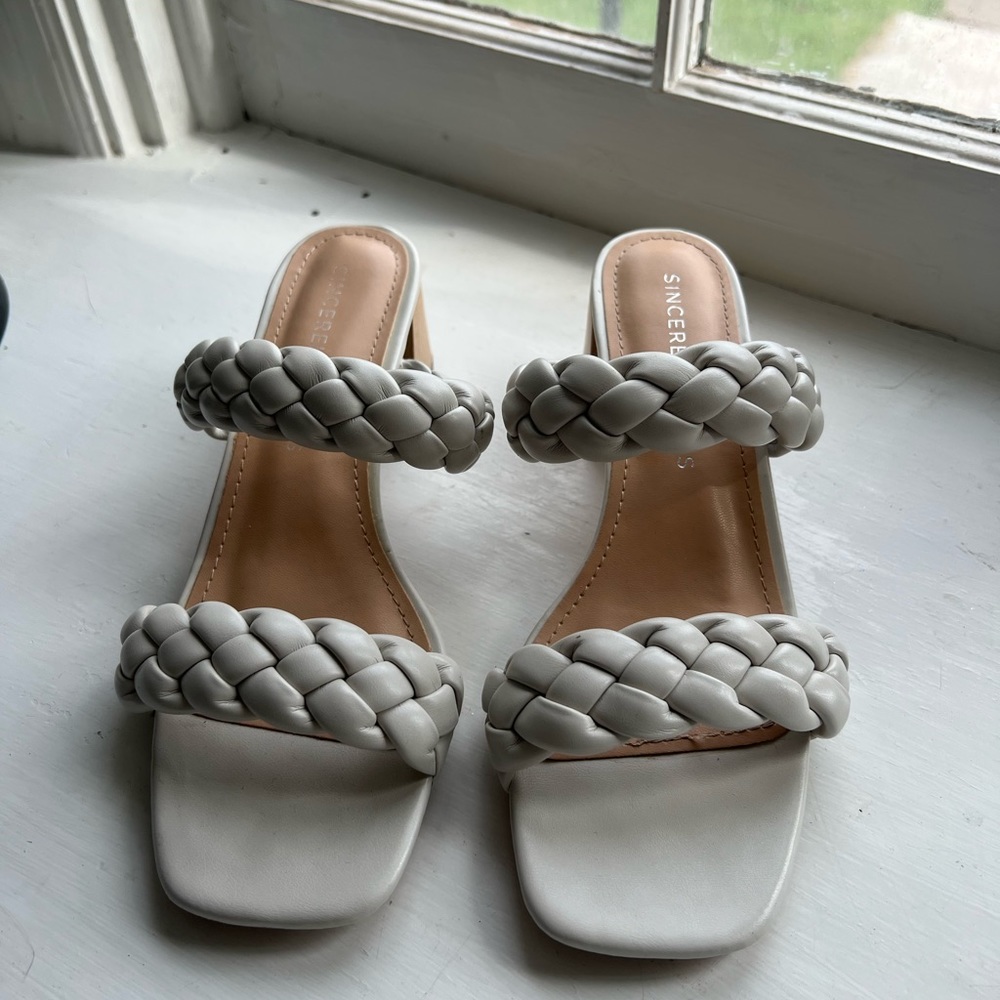 Braided block heels